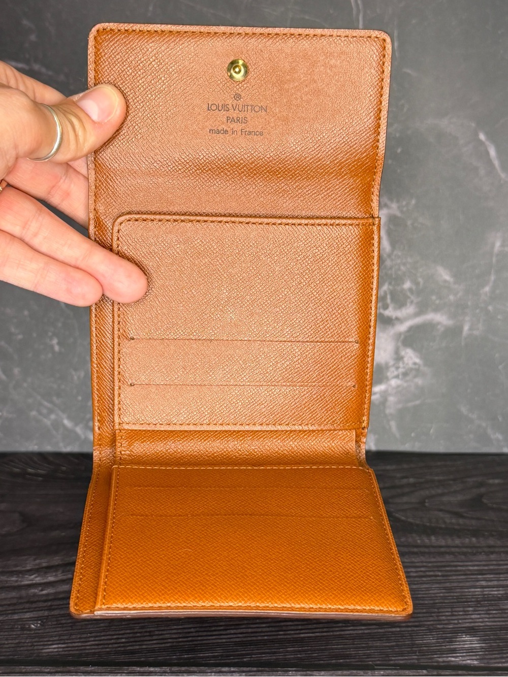 Louis Vuitton Monogram Vintage Compact Trifold Wallet Snap Coin Purse | Vintage - Picture 6 of 10